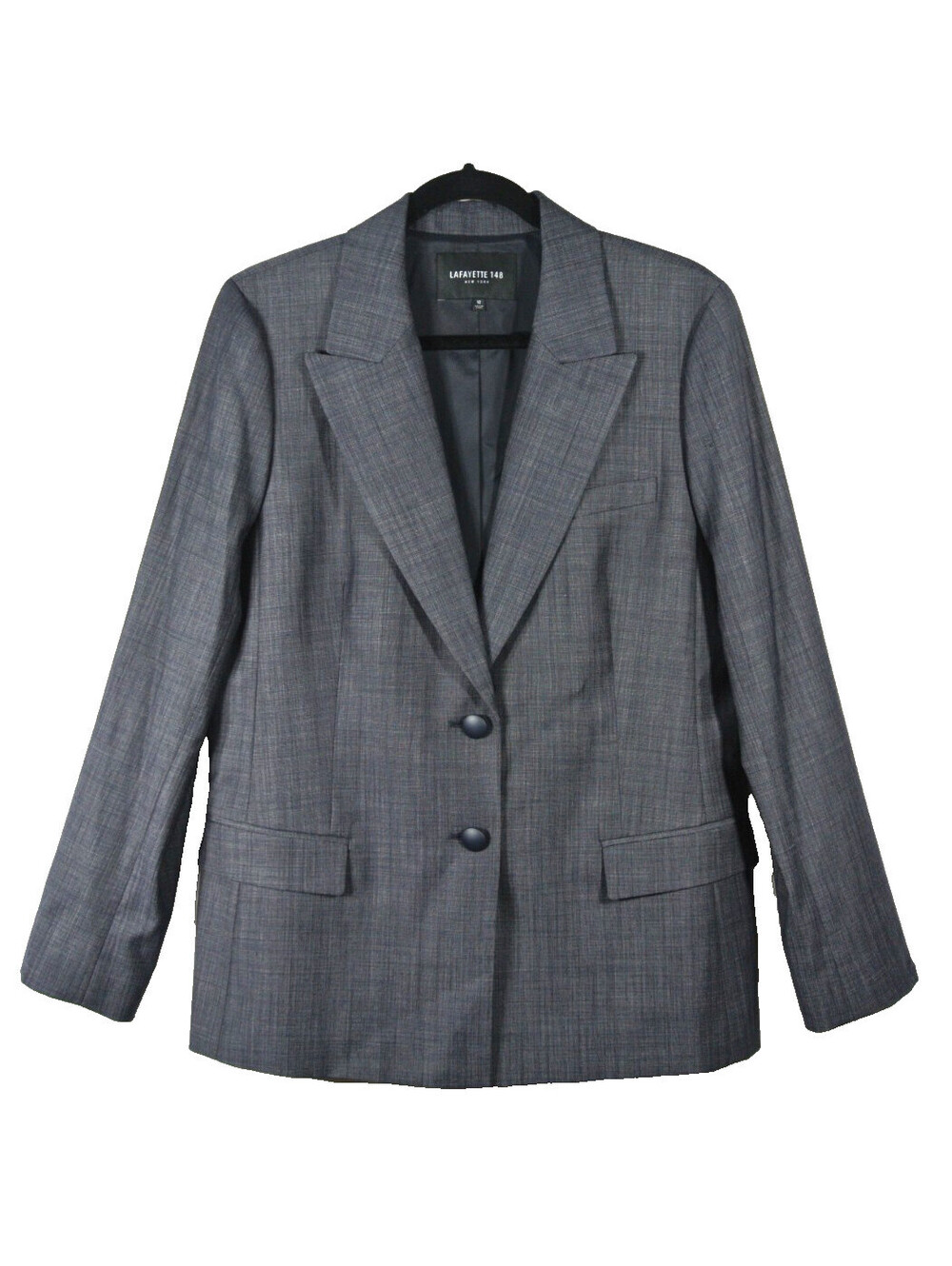 NEW, Lafayette 148 New York Rogers Blazer In Gray Sz 12 #SJ2722